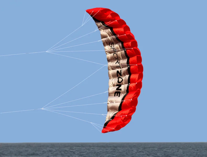 High Quality 2.5m Dual Line 4 Colors Parafoil Parachute Sports Beach Kite Easy to Fly  Factory Outlet